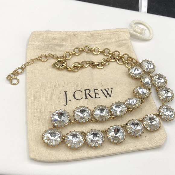 J. Crew Jewelry - J Crew Necklace Vintage Crystal Rivoli Riviere Anna Wintour Georgian Collet